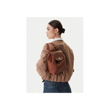 Rucsac dama -  piele naturala - maro - One Size INTL