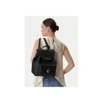 Rucsac dama -  piele naturala - negru - One Size INTL
