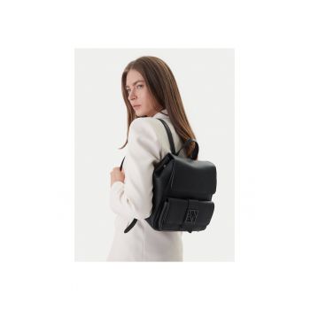 Rucsac fashion dama -  piele ecologica - negru - One Size INTL