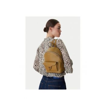 Rucsac  piele naturala - verde - One Size INTL
