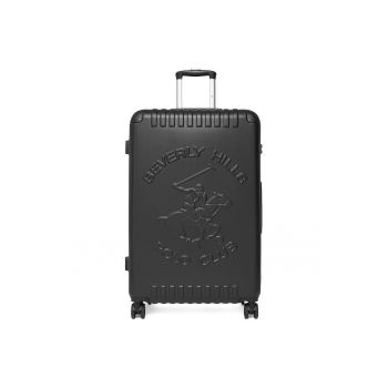 Troler mare -  plastic - negru - 80L