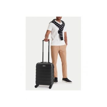 Troler  plastic - negru - One Size INTL - 4 roti - TSA