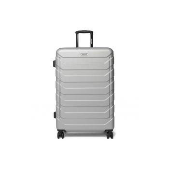 Valiza mare unisex -  ABS - argintie