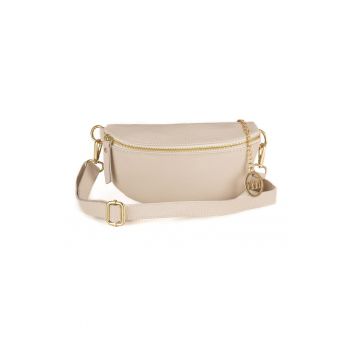 Geanta crossbody convertibila de piele Perugino - Bej sampanie