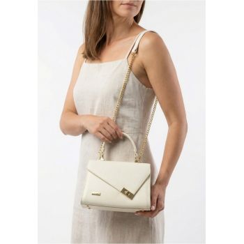 Geanta crossbody cu bareta din lant cu protectie pentru umar