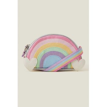 Geanta crossbody cu design curcubeu - Multicolor