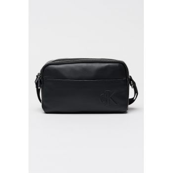 Geanta crossbody cu fermoar - Negru