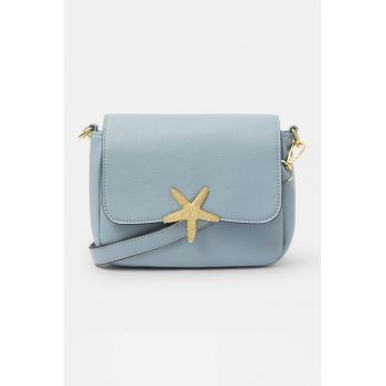 Geanta crossbody cu inhiderein forma de steluta de mare - Albastru prafuit