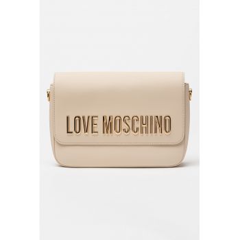 Geanta crossbody cu logo - Alb fildes