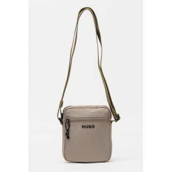 Geanta crossbody cu logo - Maro deschis