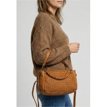Geanta crossbody cu model impletit