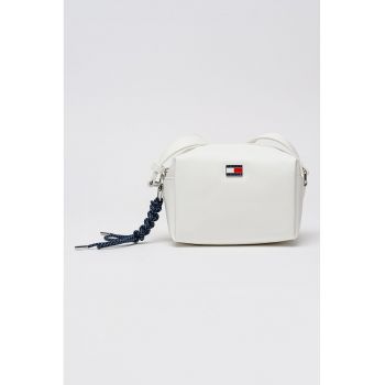 Geanta crossbody de piele ecologica - Alb optic