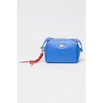 Geanta crossbody de piele ecologica - Albastru glaciar