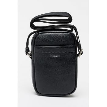 Geanta crossbody de piele ecologica - Negru