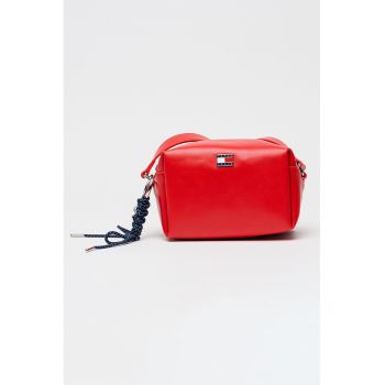 Geanta crossbody de piele ecologica - Rosu vermillion