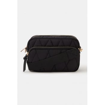 Geanta crossbody matlasata - Negru