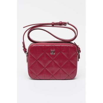 Geanta crossbody matlasata - Rosu vintage