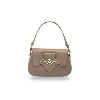 Geanta dama din piele naturala -  Eva - Maro taupe