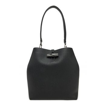 Geanta dama -  piele naturala - neagra - One Size INTL