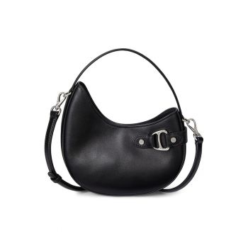 Geanta dama -  piele naturala - neagra - One Size