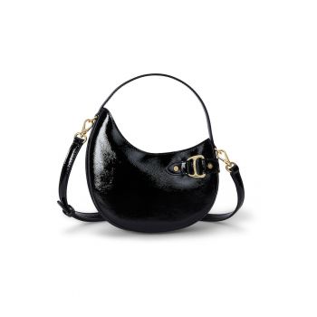 Geanta dama -  piele naturala - negru - One Size