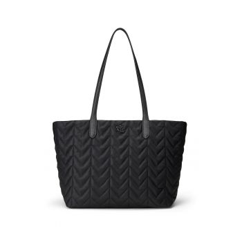 Geanta dama -  piele naturala - negru - One Size