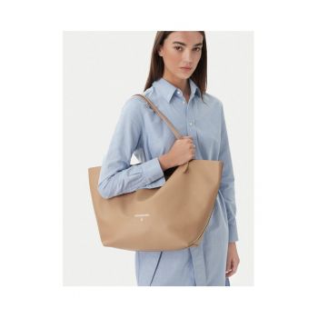 Geanta dama -  piele naturala - One Size - set cu sac de prafdwqf - Bej