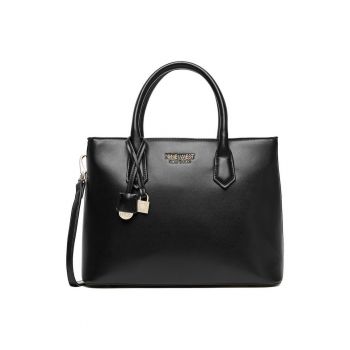 Geanta dama -  tkanina - neagra - One Size INTL - set cu curea detasabila si sac pentru praf