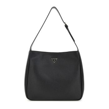 Geanta hobo de piele ecologica Fedora - Negru
