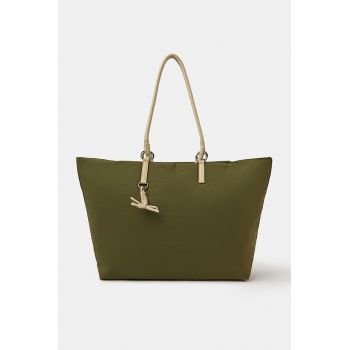 Geanta shopper textila - Verde masliniu