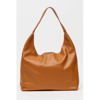 Geanta shopper uni de piele cu etui detasabil - Maro Siena