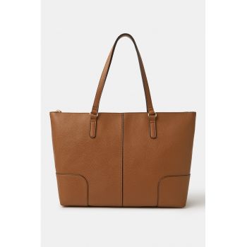 Geanta tote din piele ecologica - Caramel