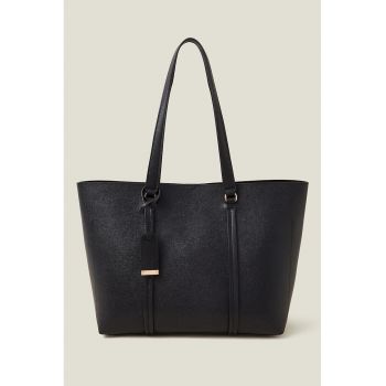 Geanta tote din piele ecologica - Negru