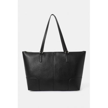 Geanta tote din piele ecologica - Negru