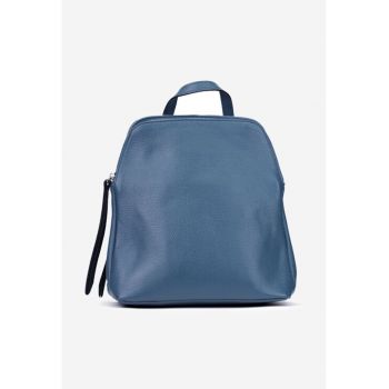 Rucsac dama bleu din piele naturala