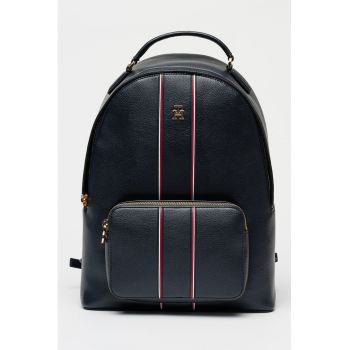 Rucsac de piele ecologica cu model logo - Bleumarin