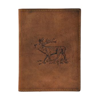 Etui documente piele naturala 12.5 x 16.5 x 0.5 cm - Vintage Hunting - - Maro