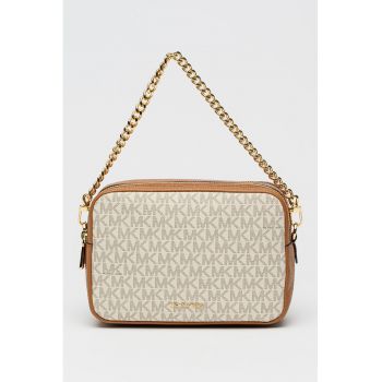 Geanta crossbody cu imprimeu logo Bryant - Alb/Maro scortisoara