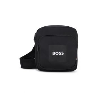 Geanta crossbody cu imprimeu logo - Negru