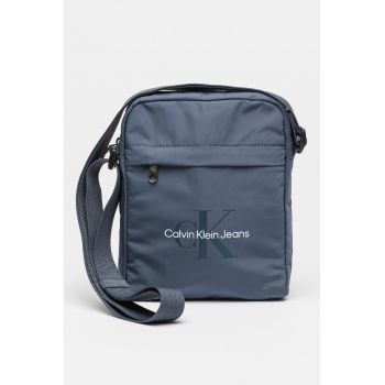 Geanta crossbody cu logo - Albastru inchis