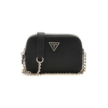 Geanta crossbody din piele ecologica cu doua compartimente Noelle - Negru