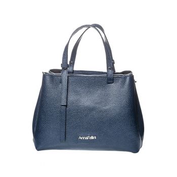 Geanta dama Elisa -  Piele naturaladwqf - Bleumarin