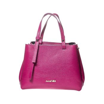 Geanta dama Elisa -  Piele naturaladwqf - Fucsia