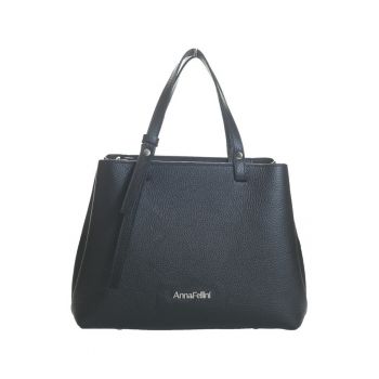Geanta dama Elisa -  Piele naturaladwqf - Negru