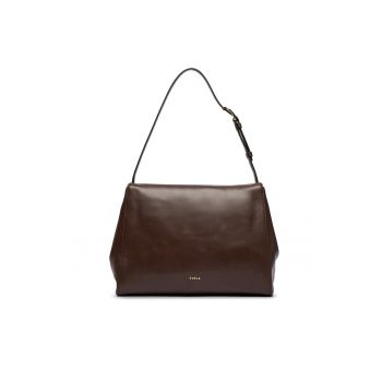 Geanta dama  Espresso - piele naturala - 4 compartimente - culoare espresso