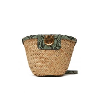 Geanta dama  Green E50Q Love Summer Bucket P - roz - material sintetic