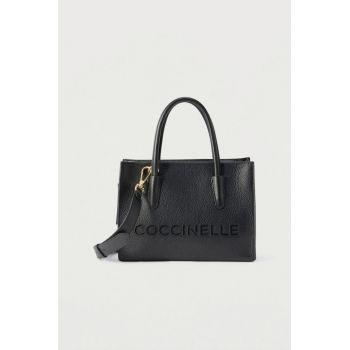 Geanta dama shopper de piele Myrtha  E1UAK180101 Negru 26 x 19 x 13 cm