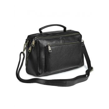 Geanta de dama, 5047, piele naturala, Neagra