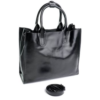 Geanta de dama, 6609, piele naturala, Neagra