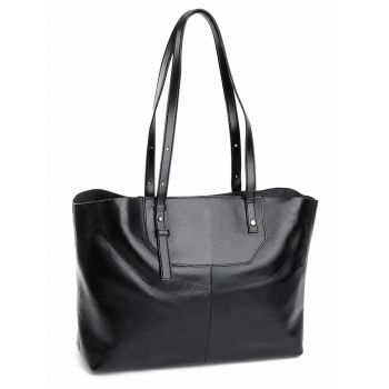Geanta de dama, 7725, piele naturala, Neagra